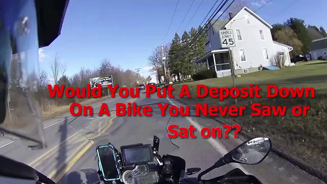 Would you put a deposit on a bike you never saw??