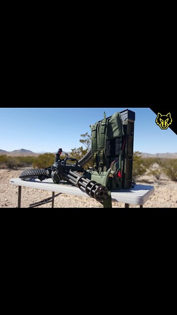 Will a Handheld Minigun Shoot Through Body Armor #Shorts