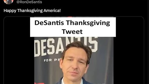 Ron DeSantis Thanksgiving Tweet and Top Comments