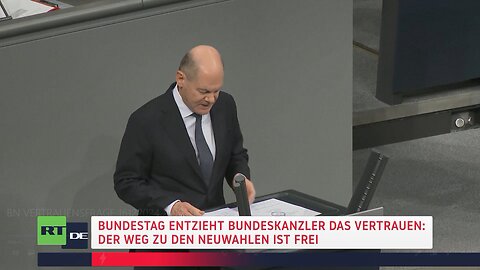 Bundestag entzieht Scholz das Vertrauen: Weg zu Neuwahlen ist frei