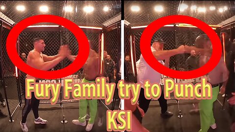 Tommy fury and john fury try to punch KSI* NOTCLICKBAIT*