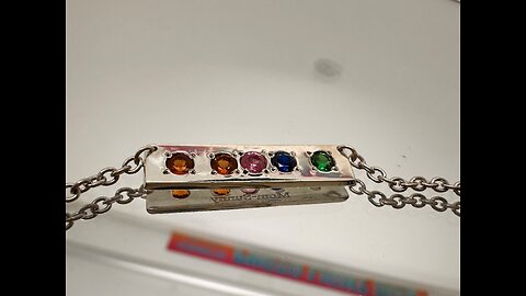 Setting a colored stone into this necklace!!