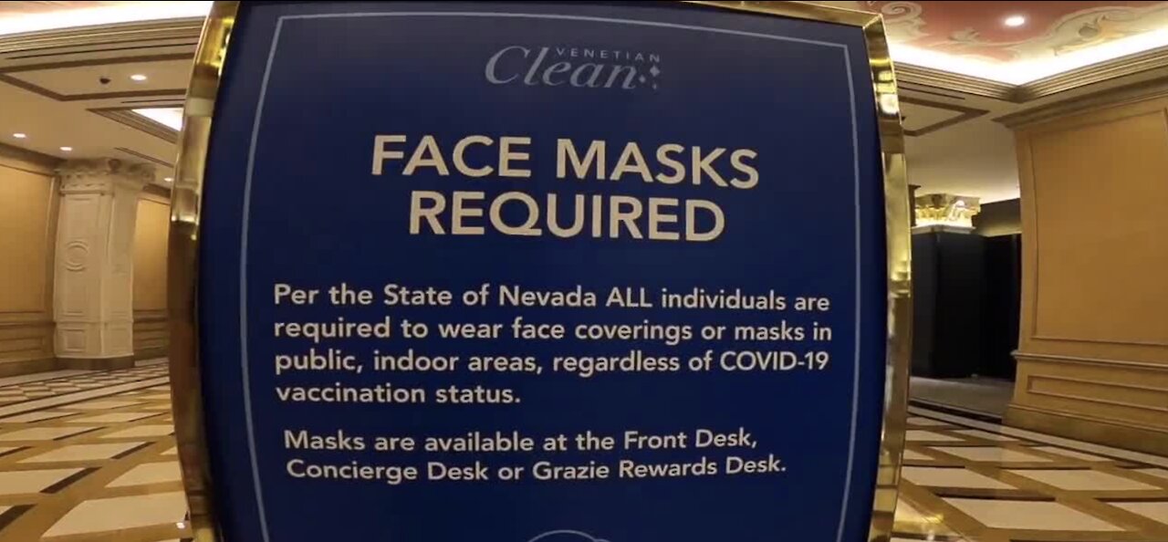 Return of mask mandate brings new signage, compliant guests to Las Vegas Strip