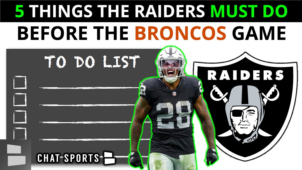 If the Raiders don't do these 5 things they will lose to the Broncos