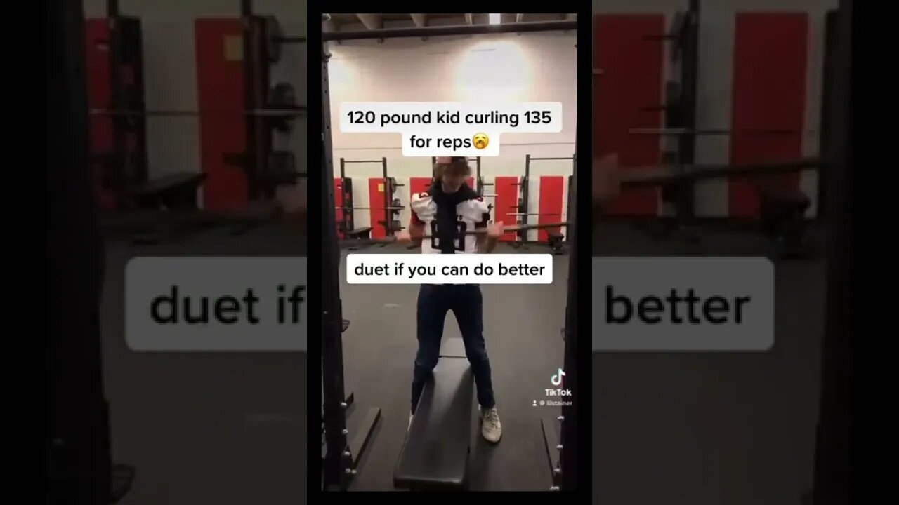 120lbs kid curls 135 for reps🥱