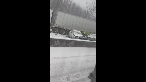 Pileup Truck Accident On Highway 401 Brockville Ontario