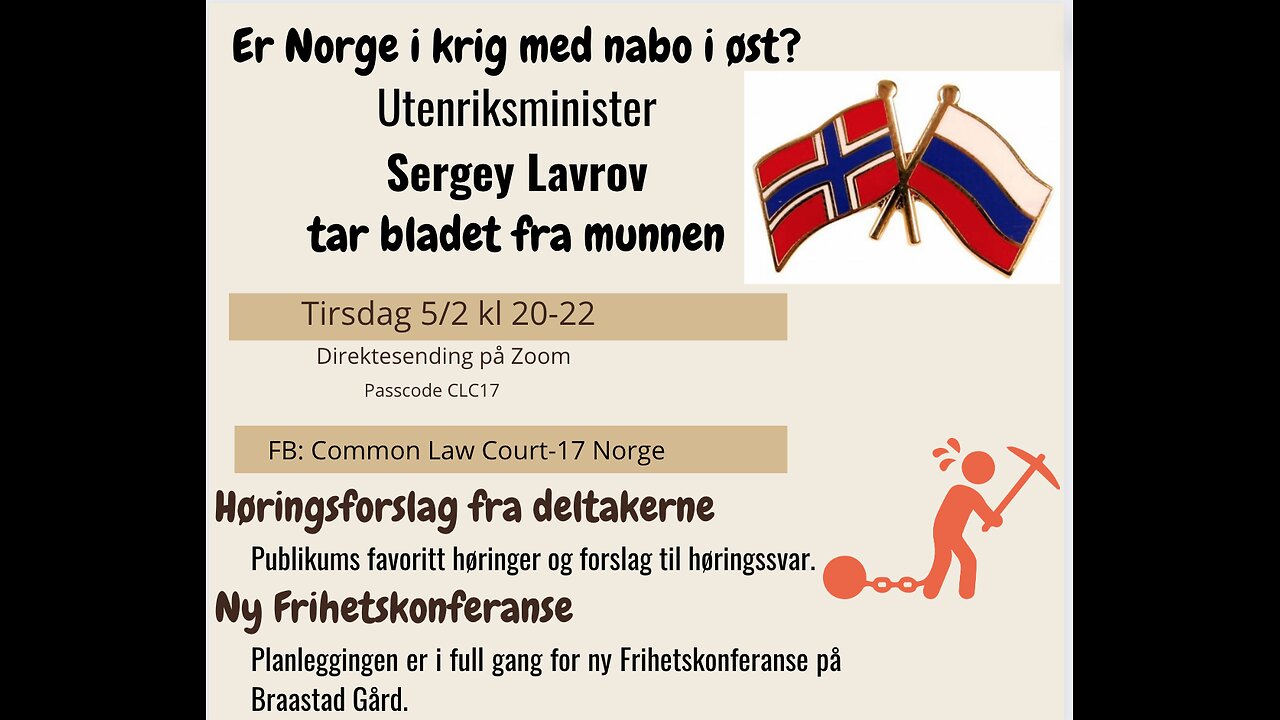 5.2.2024: Norge i krig med nabo i Øst?