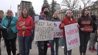 Abortion rights rally at the Capitol after SB 1309 passed both the House and Senate