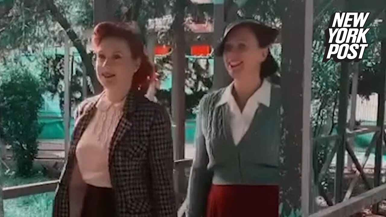 Retro moms dress like it's the 1940s