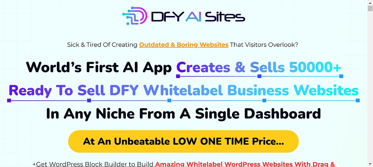 DFY AI Sites Overview: Instantly create professional business websites with DFY AI SITES