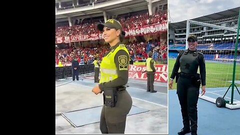 The booty full game! Female Colombian cop gains TWO MILLION Instagram followers after footage of her