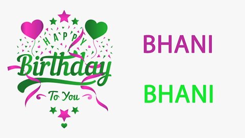 Happy Birthday to Bhani - Hindi Birthday Wish From Birthday Bash