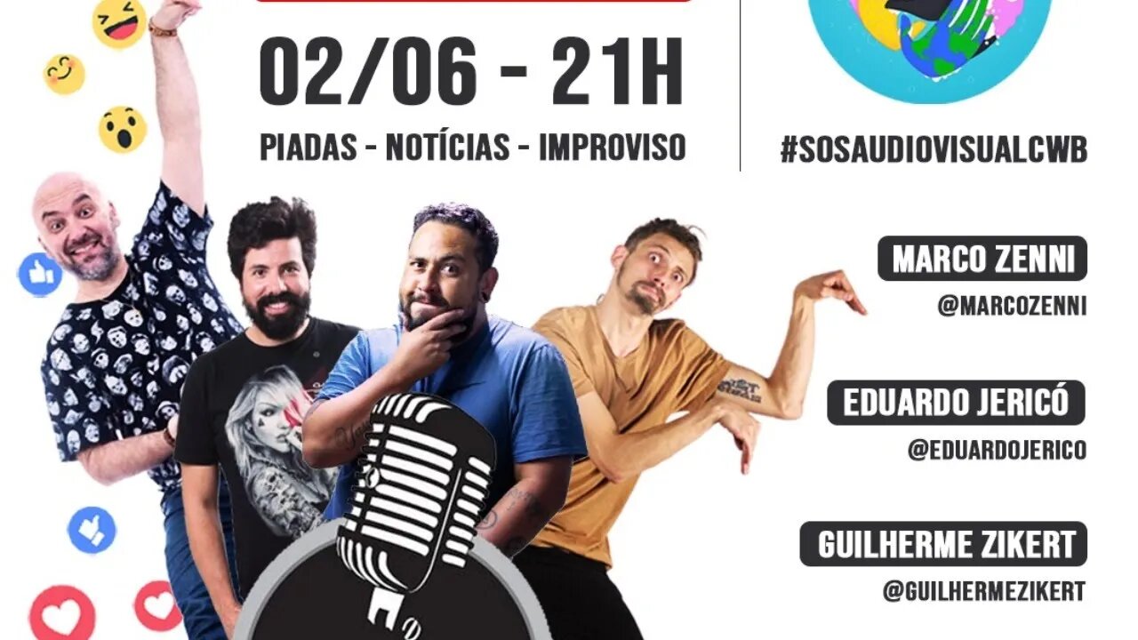 Curitiba Comedy Live - O Show de Humor online, em prol do #SOSaudiovisual