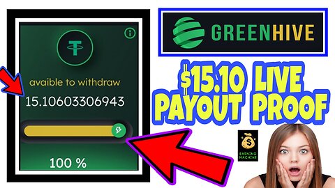 GREENHIVE-- LIVE WITHDRAWAL PROOF --