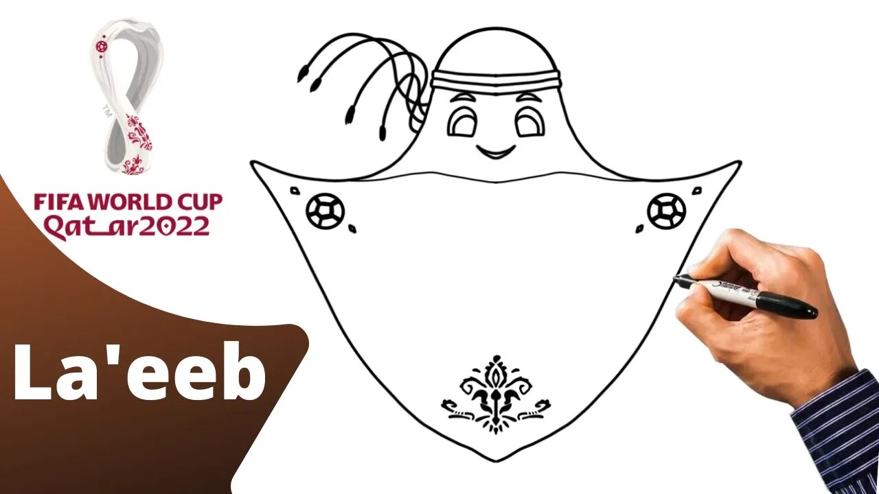 COMO DESENHAR O MASCOTE DA COPA CATAR 2022 | La'eeb