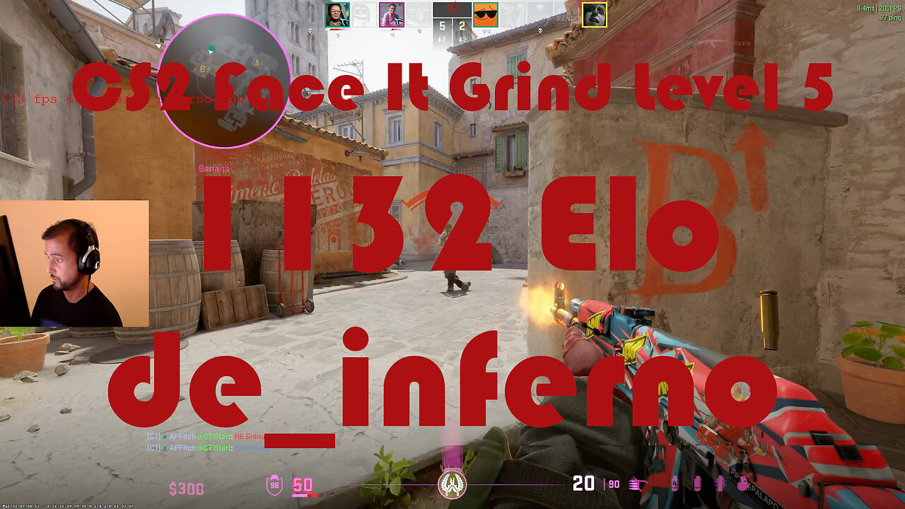 CS2 Face-It Grind - Face-It Level 5 - 1132 Elo - de_inferno