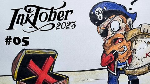 Como desenhar Pirata - Inktober 2023 Prompt Mapa #inktober #inktober2023