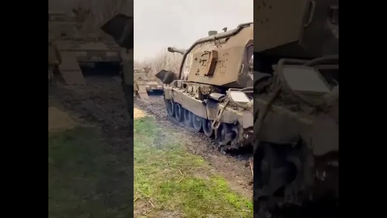 Ukrainians captured a seemingly working Russian 2S19!