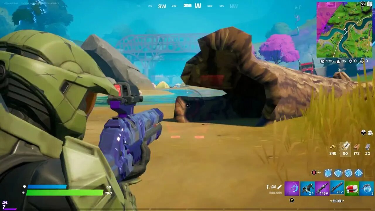 Master Chief enters a base full of high tech weapons! / Pulse Rifles busted? / Fortnite