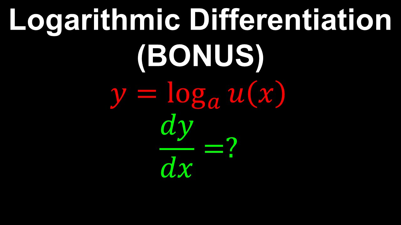 Logarithmic Differentiation, log_a[u(x)] (BONUS) - AP Calculus AB/BC