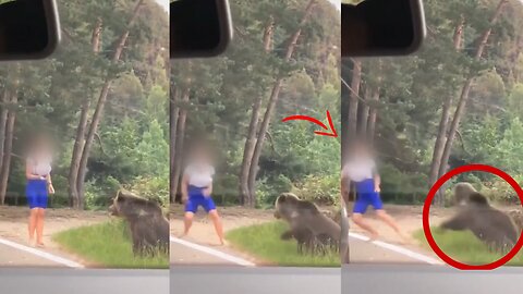 Woman Nearly Gets Attacked By A Bear