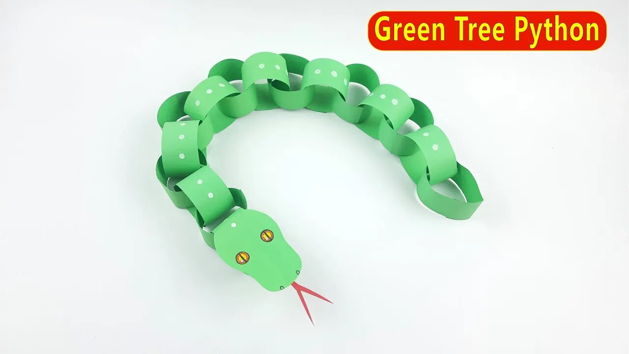 Green Tree Python I Step by Step - Easy Paper Crafts