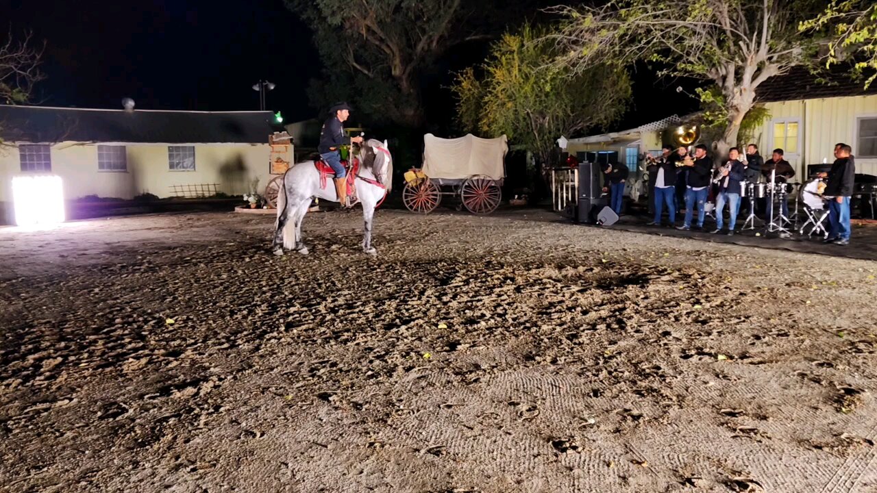 live music Jose Vidales singing in hes horse