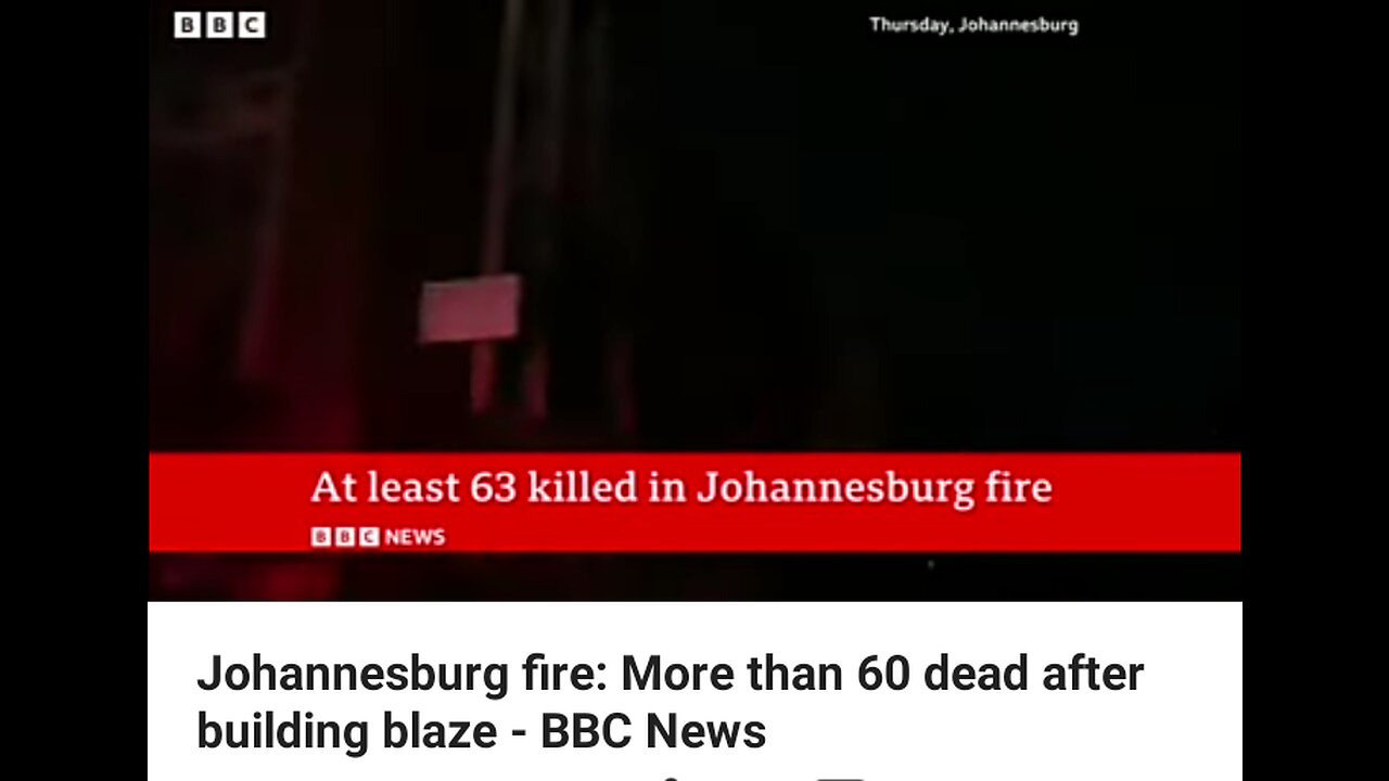 Johannesburg fire 60 killed