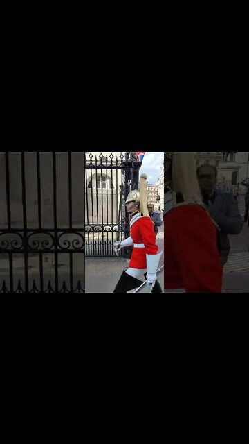 make way she shouts #horseguardsparade