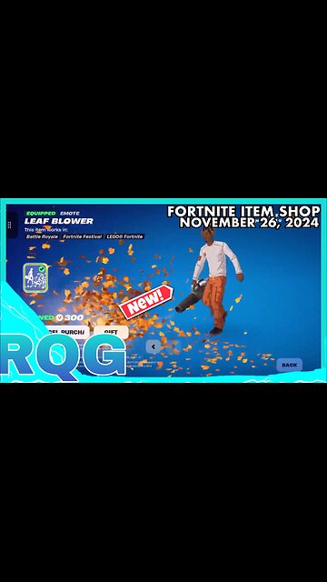 *NEW* LEAF BLOWER EMOTE+AUTUMN SHOP & SHOES! FORTNITE ITEM SHOP (November 26, 2024)