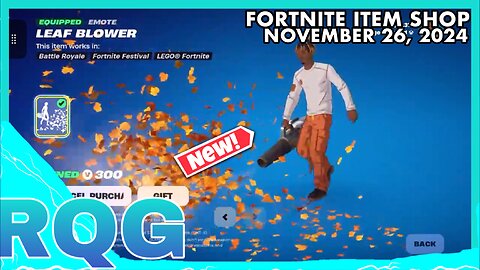 *NEW* LEAF BLOWER EMOTE+AUTUMN SHOP & SHOES! FORTNITE ITEM SHOP (November 26, 2024)