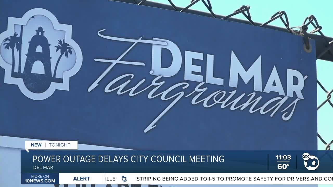 Del Mar City Council meeting impacted by power outage