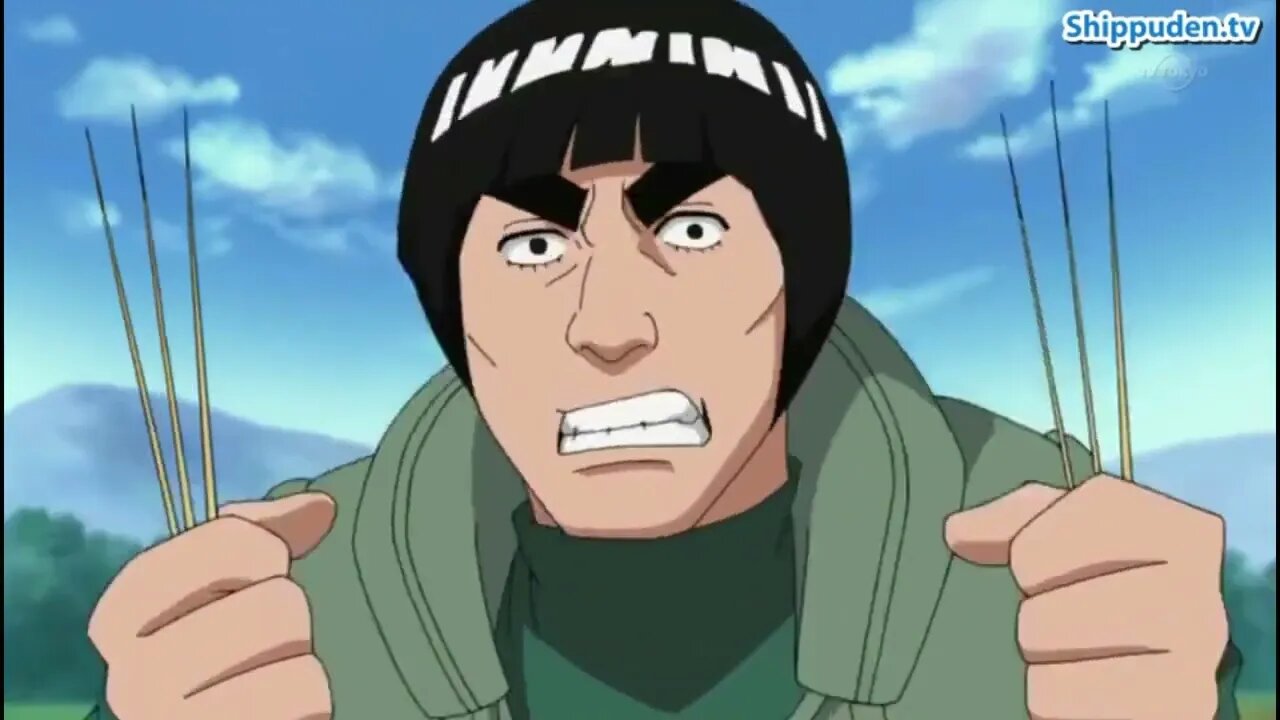 Rock Lee Entrena Con Un Disfraz De Gruya Blanca