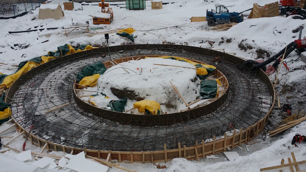 Work Life 2017 December 13th X Pouring Concrete at Night Ottawa West