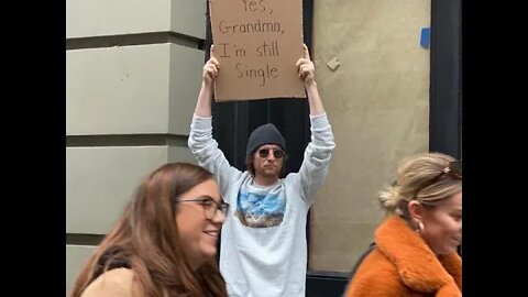 Man Protests Life's Everyday Problems (121319B)