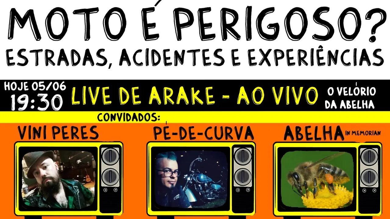 LIVE de ARAKE: MOTO é PERIGOSO? Estradas, Acidentes e Experiências