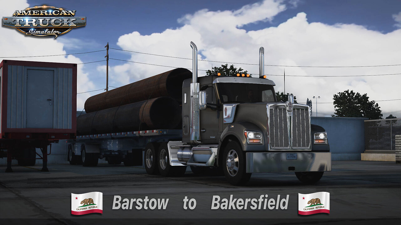 ATS | Kenworth W990 | Barstow CA to Bakersfield CA | Large Tubes 47,840lb