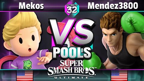 ULTIMATE 32 Pools - Mekos (Lucas) vs. Mendez3800 (Little Mac) - Smash Ultimate