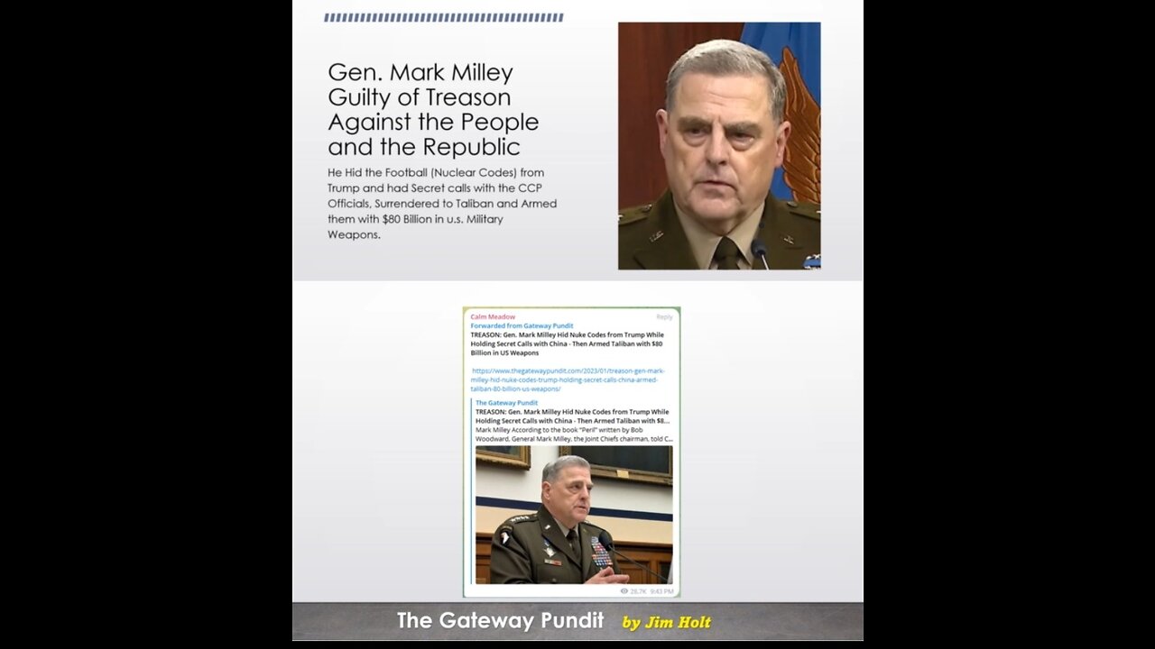 GENERAL MARK MILLEY COMMITTED TREASON