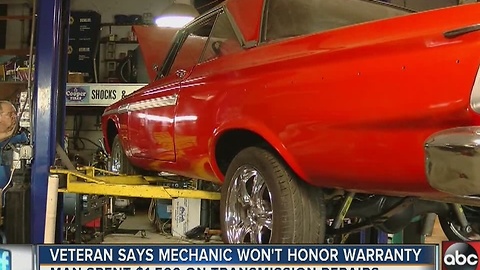 Veteran with cancer says mechanic ripped him off