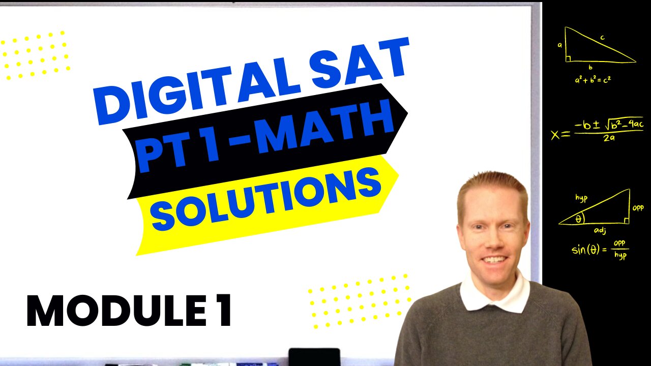 Digital SAT Practice Test 1 Math-Module 1: Problem 11 (Corrected)