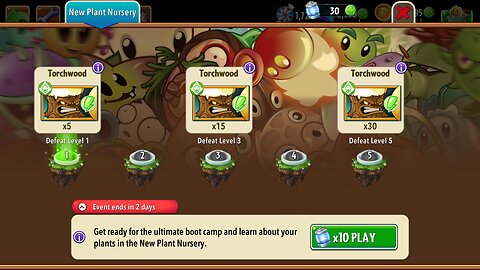 Plants vs Zombies 2 - Plant Nursery - Torchwood - November 2024