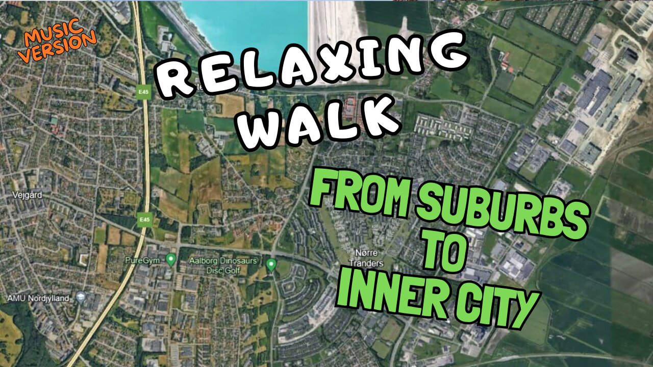 Relaxing Summer Walk From Suburbs To Inner City - (MUSIC VERSION)