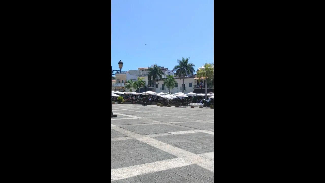 Plaza de la Hispanidad in Colonial Zone, Santo Domingo, Dominican Republic