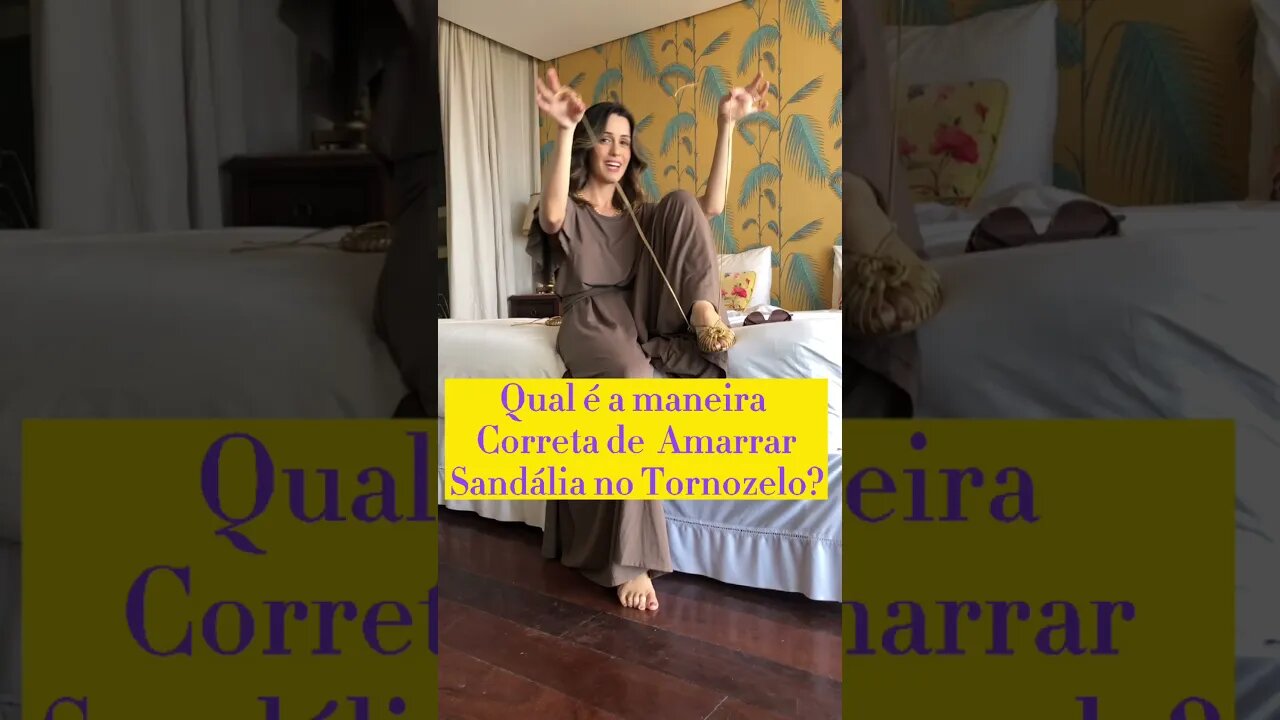 Qual é a maneira correta de amarrar sandália no tornozelo #Shorts