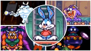 Tiny Toon Adventures: Buster Busts Loose! - All Bosses & Ending (SNES)