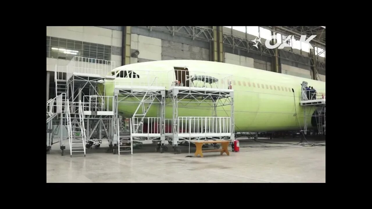 The new IL-96-400M airframe assembly