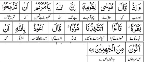 Knowledge of Quran |Surah Al-Baqarah |Ayat-67 |Part-2|