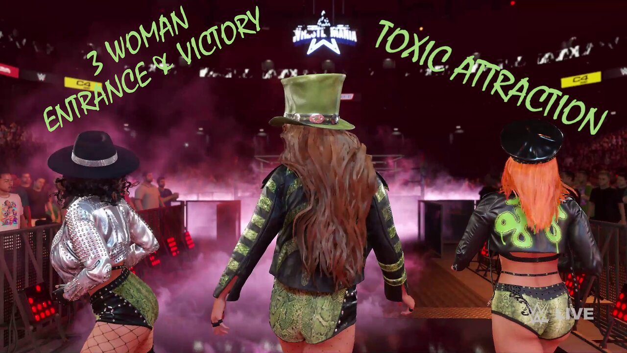 WWE 2K23 3 Woman Entrance & Victory Toxic Attraction (Rose, Dolin, Jayne)