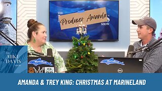 Amanda is with Trey King Talking all Things Christmas at Marineland